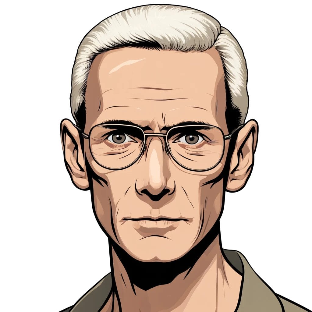 Winston Smith Cartoon Portait 1984
