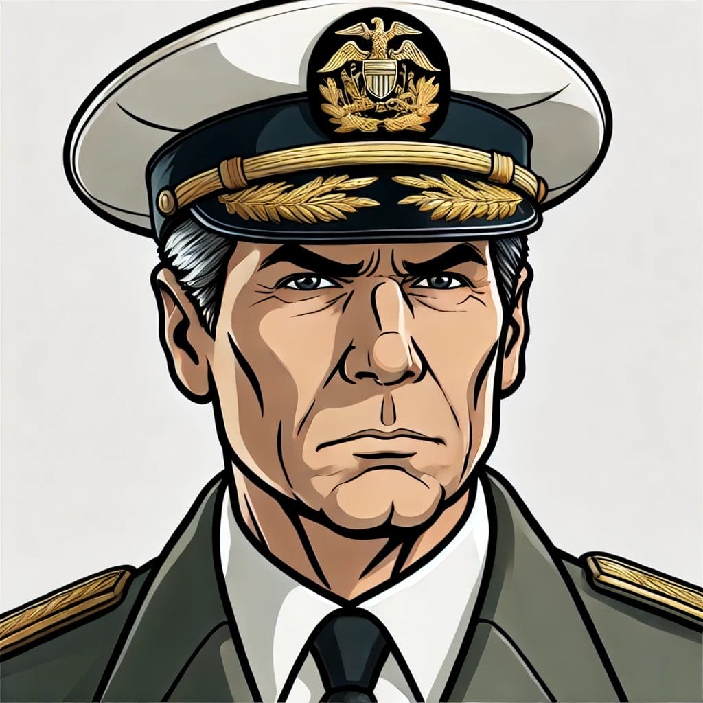 Captain Searle Portrait Cartoon Art