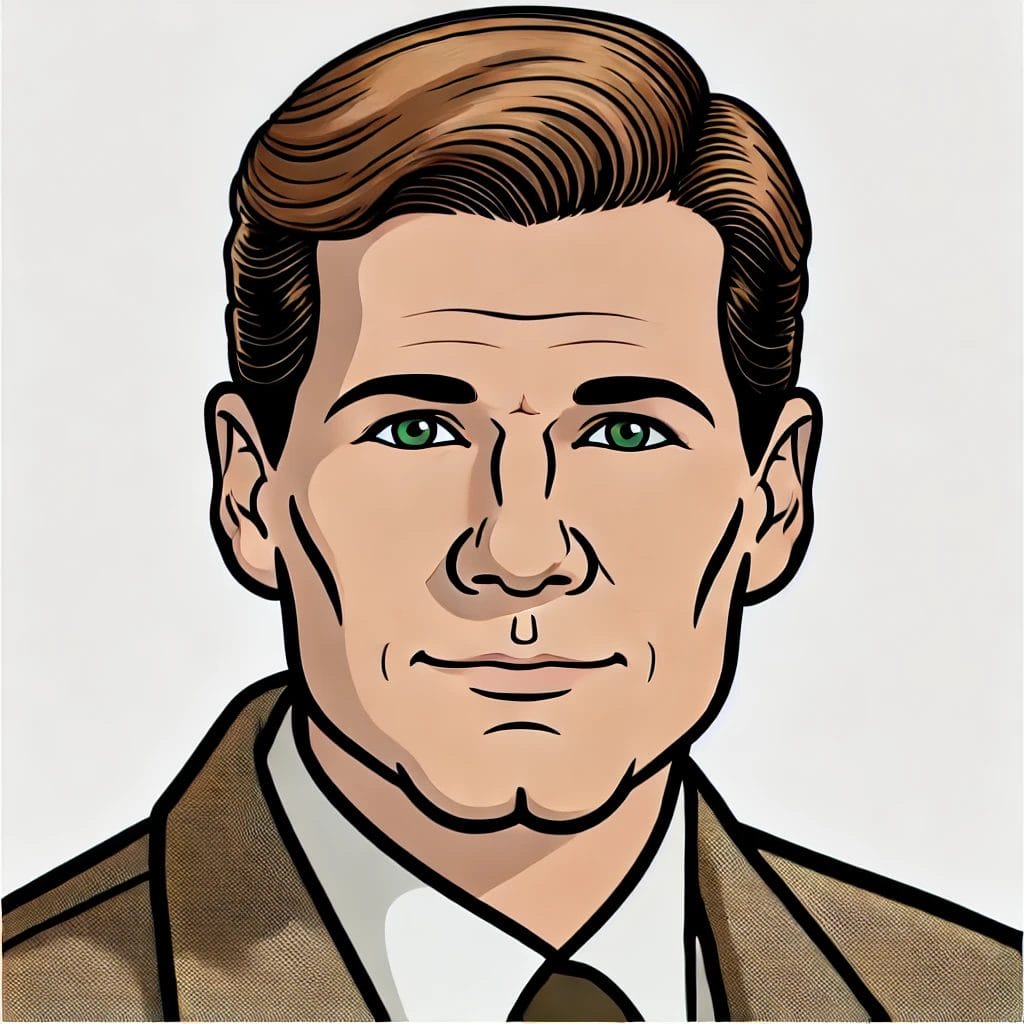 Frank Crawley Portrait Cartoon Art