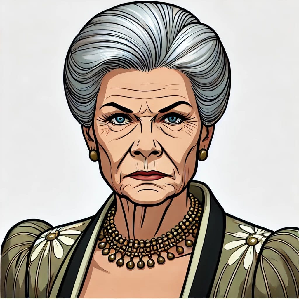 Lady Crowan Portrait Cartoon Art