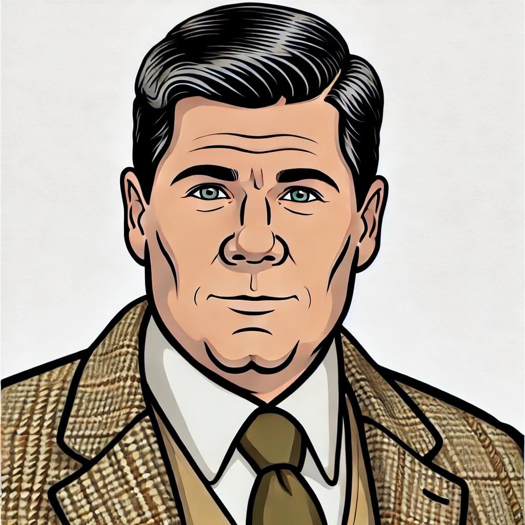 Major Giles Lacy Portrait Cartoon Art