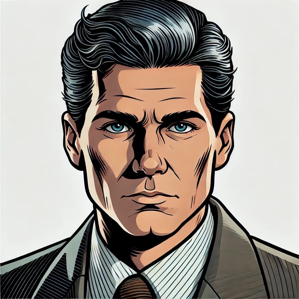 Maximilian de Winter Portrait Cartoon Art