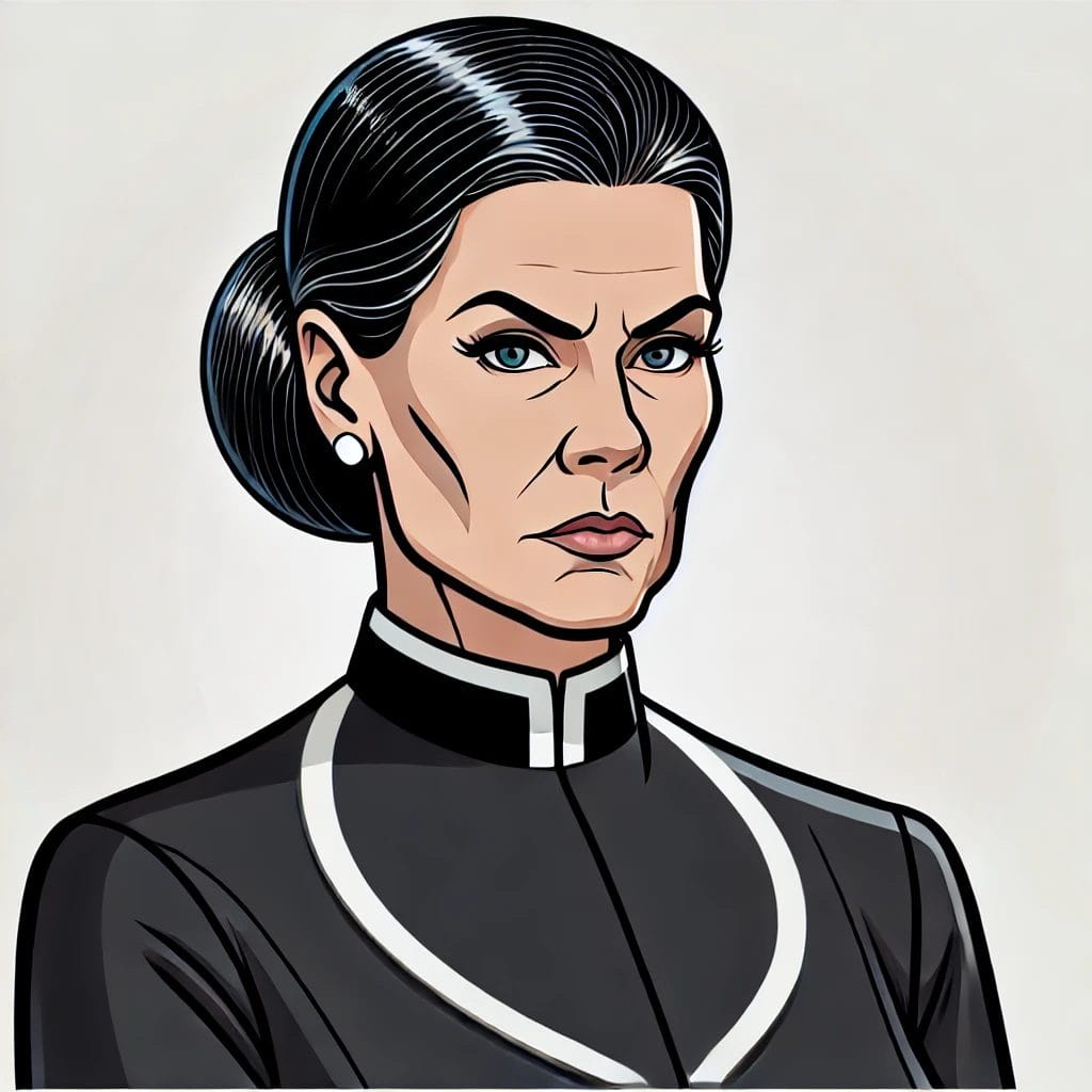 Mrs. Danvers Portrait Cartoon Art