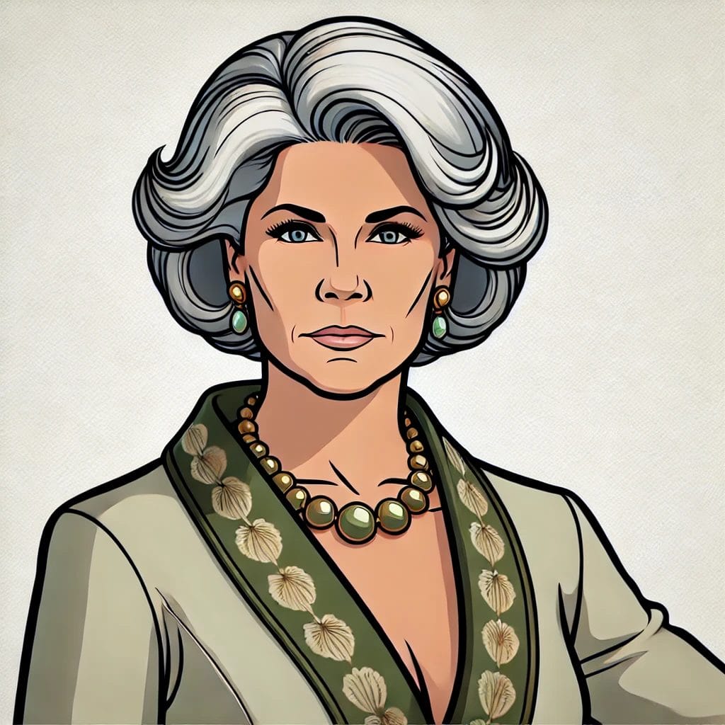 Mrs. Van Hopper Portrait Cartoon Art