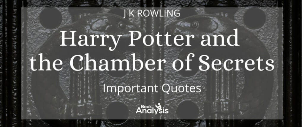 Harry Potter and the Chamber of Secrets Important Quotes Harry Potter and the Chamber of Secrets Important Quotes