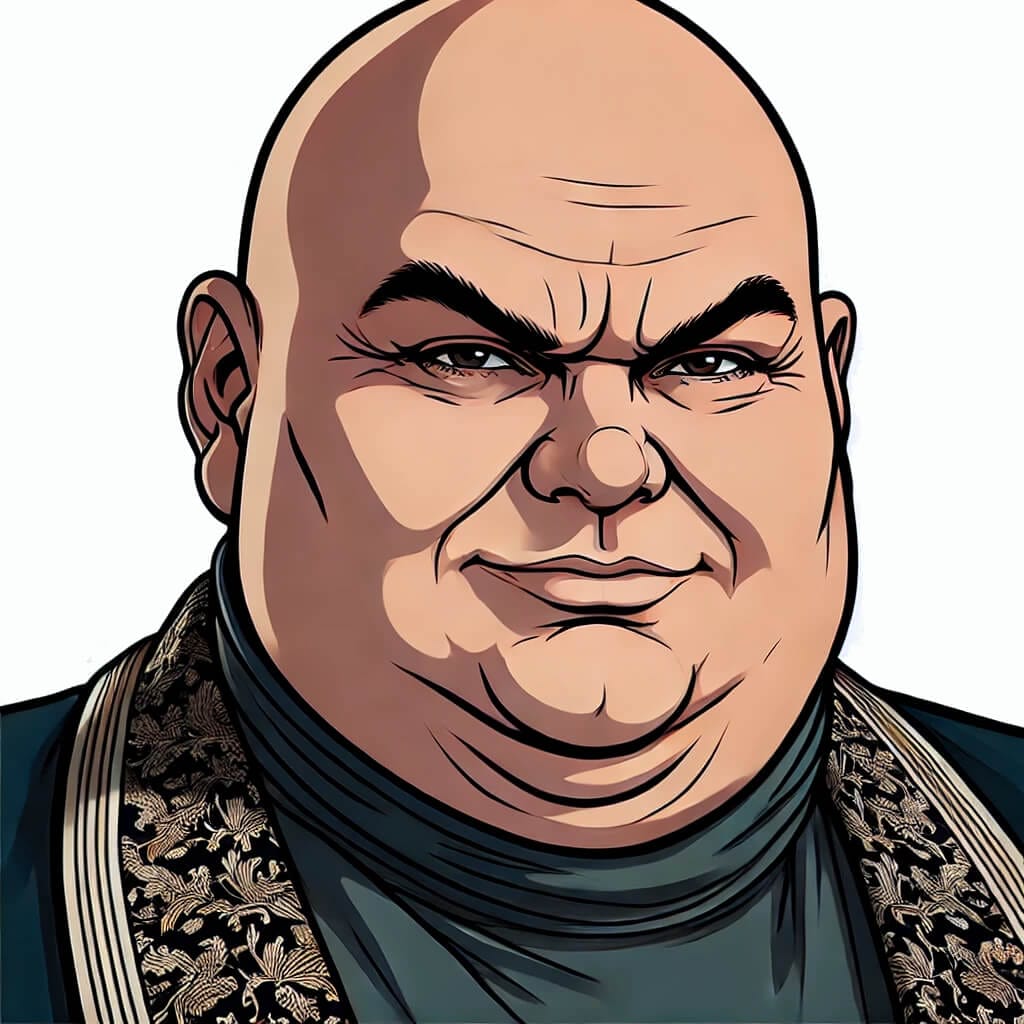 Dune Character List 2 Baron Vladimir Harkonnen Portrait Cartoon Art