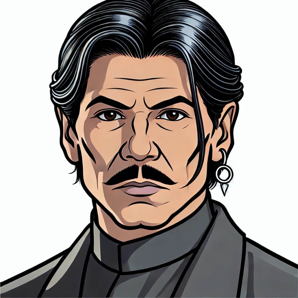 Wellington Yueh Portrait Cartoon Art
