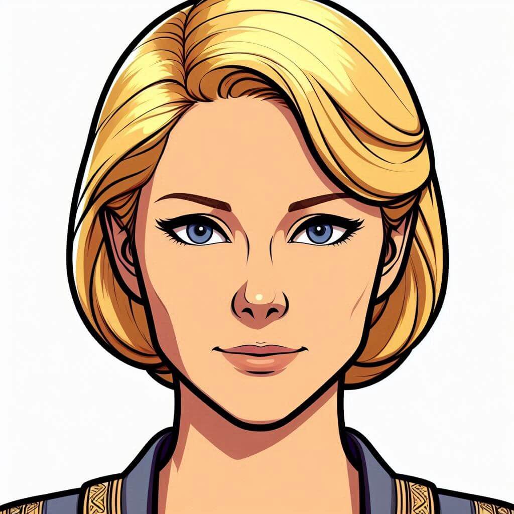Children of Dune Characters 9 Princess Wensicia Corrino Cartoon Portrait Art