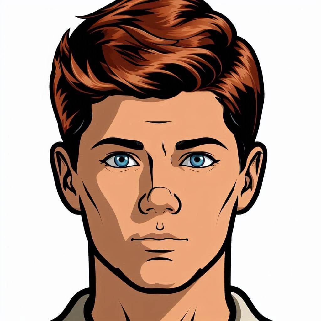 Augustus Waters Cartoon Portrait Art