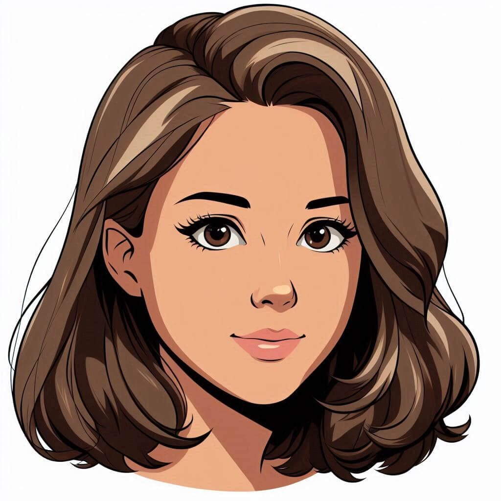 Caroline Mathers Cartoon Portrait Art