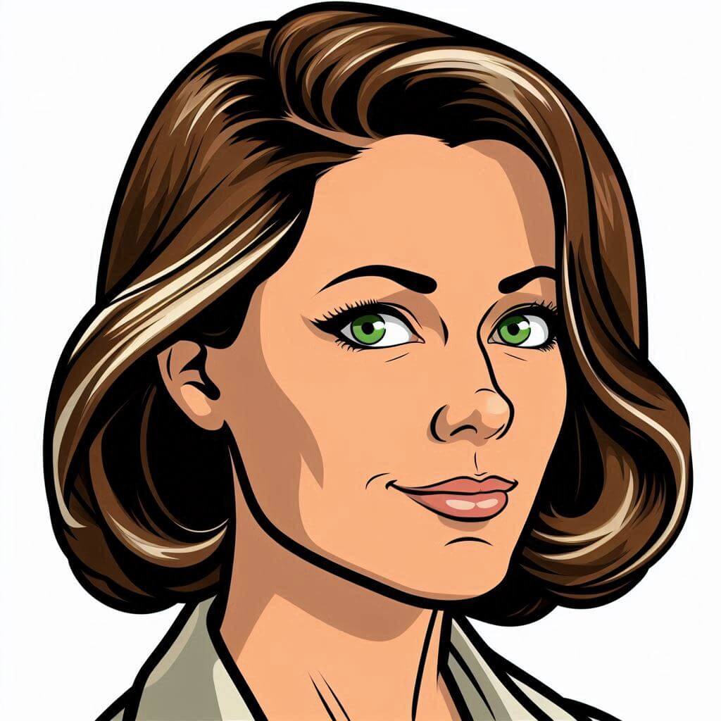 Frannie's Portrait Frannie Lancaster Cartoon Portrait Art