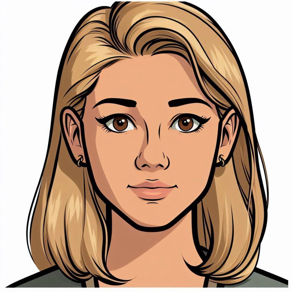 Kaitlyn's Portrait Kaitlyn Cartoon Portrait Art
