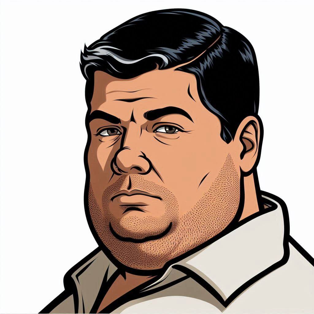 Peter Van Houten Cartoon Portrait Art