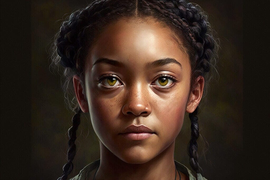 Rue Hunger Games Portrait Art