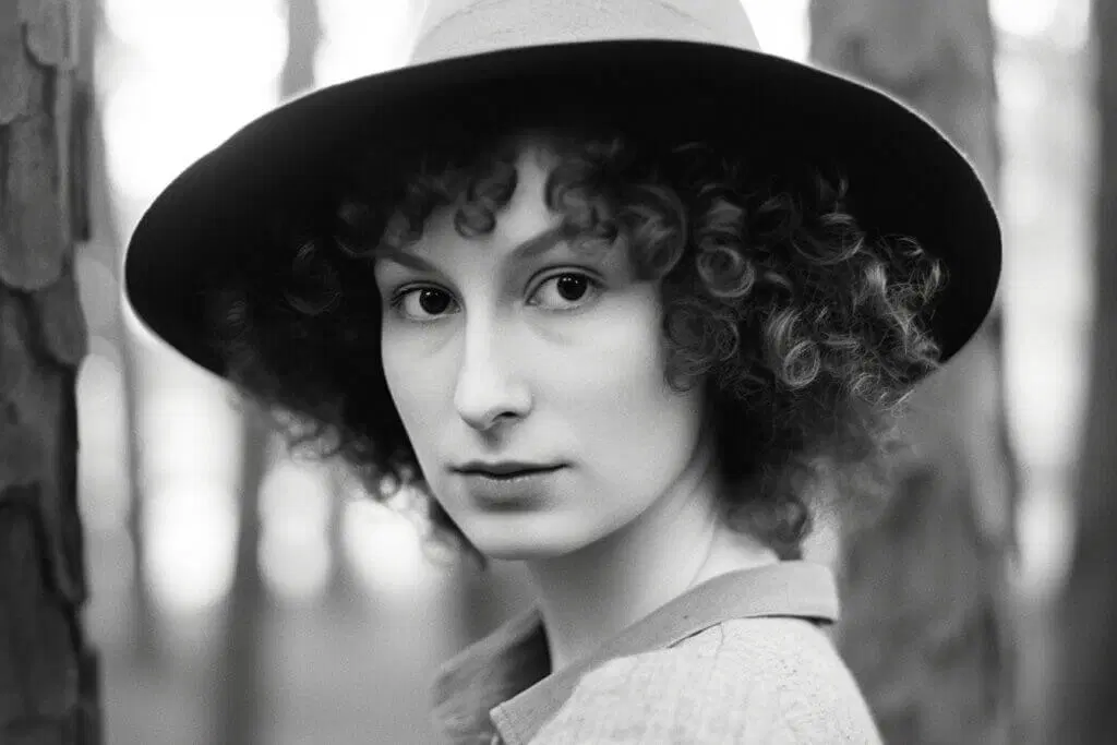 Artistic interpretation of a young Margaret Atwood Artistic interpretation of a young Margaret Atwood
