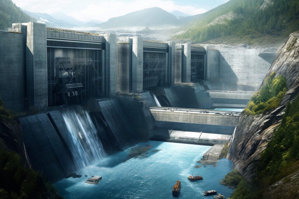 Dam in District 5 of the Hunger Games art