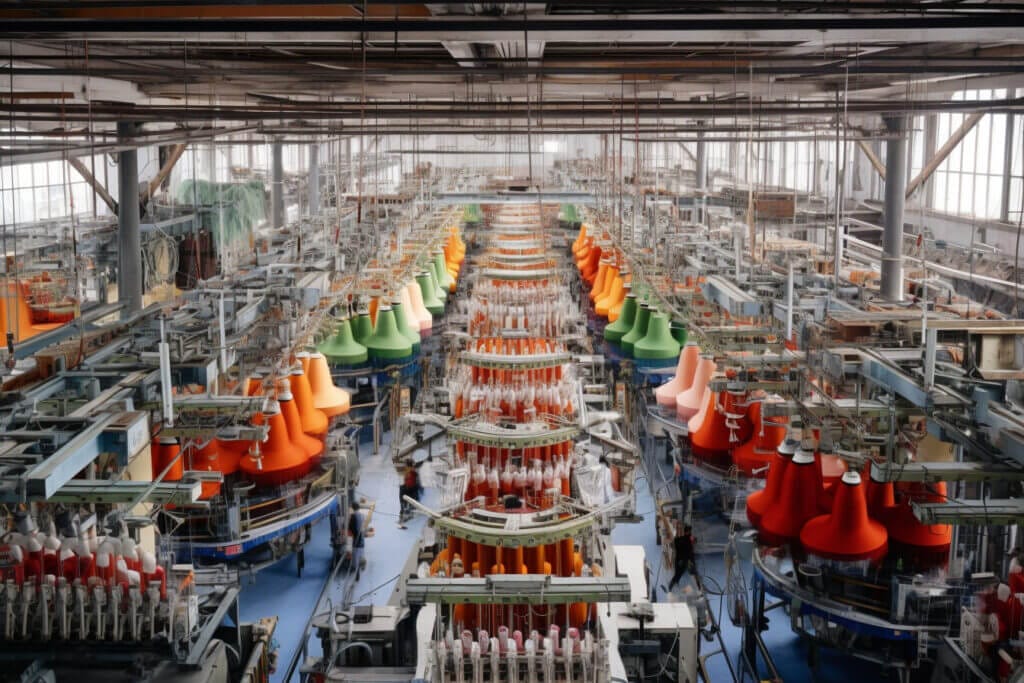 Textile factory in District 8 of the Hunger Games art