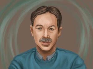 E. B. White Portrait Art