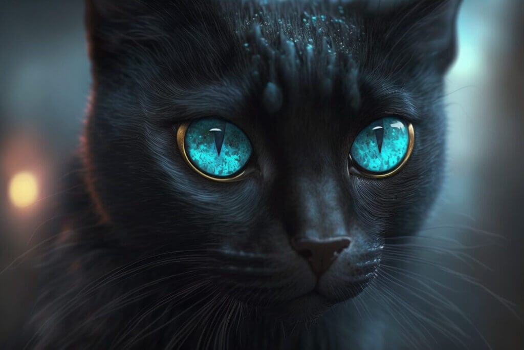 The Cat from Coraline portrait