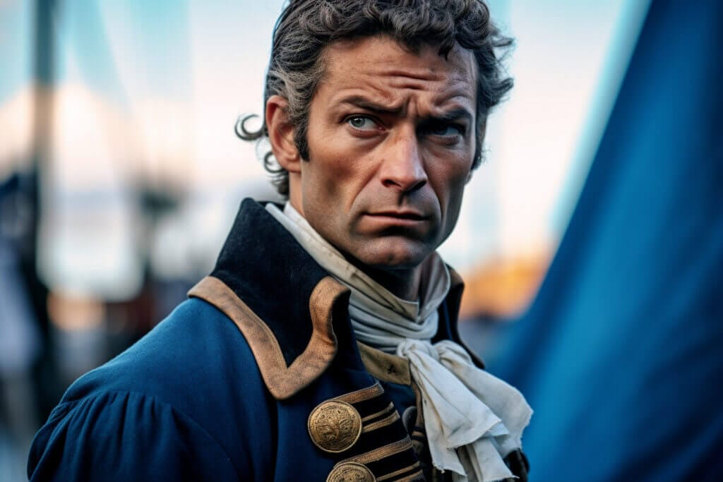 Captain Smollet from Treasure Island novel