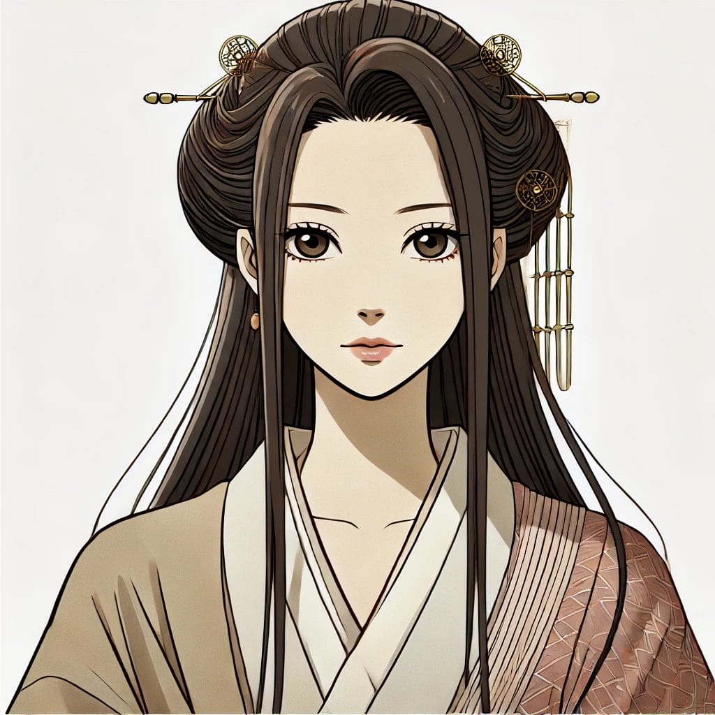 The Tale of Genji Character List 7 Fujitsubo Portrait Cartoon Art
