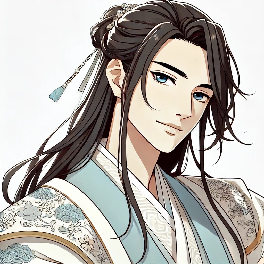 The Tale of Genji Character List 1 Hikaru Genji Portrait Cartoon Art