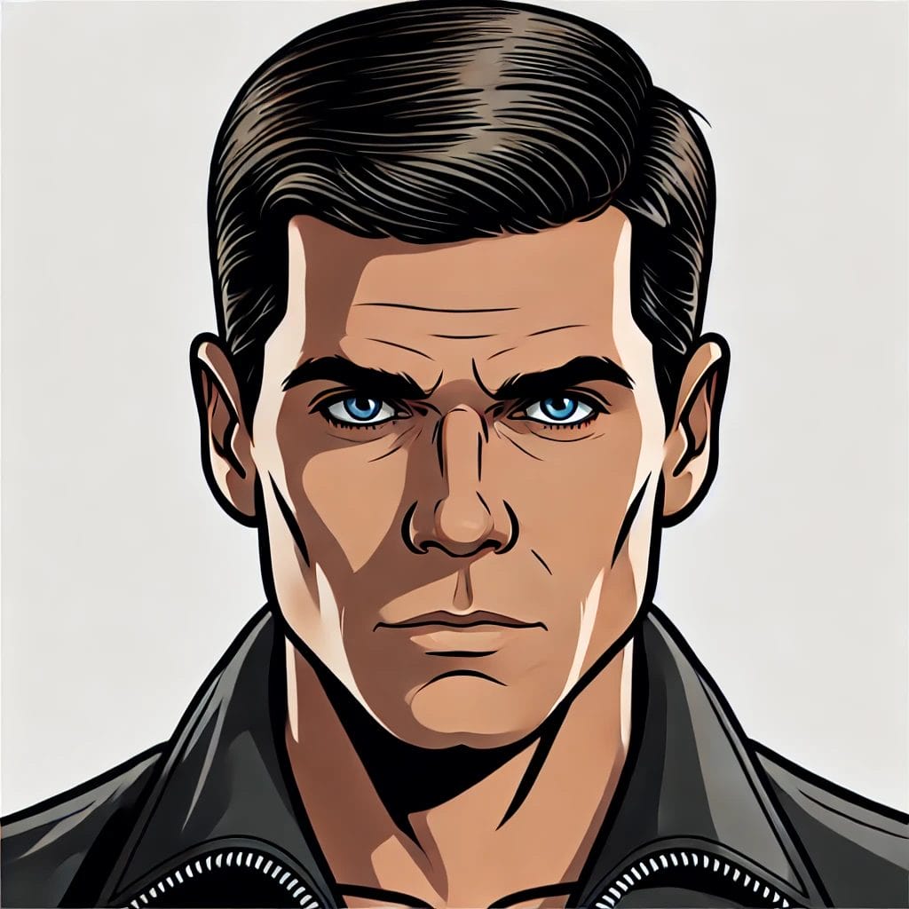 Anton Chigurh Portrait Cartoon Art