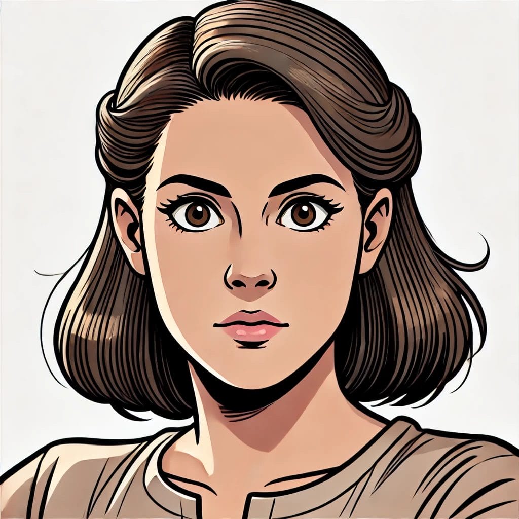 Carla Jean Moss Portrait Cartoon Art