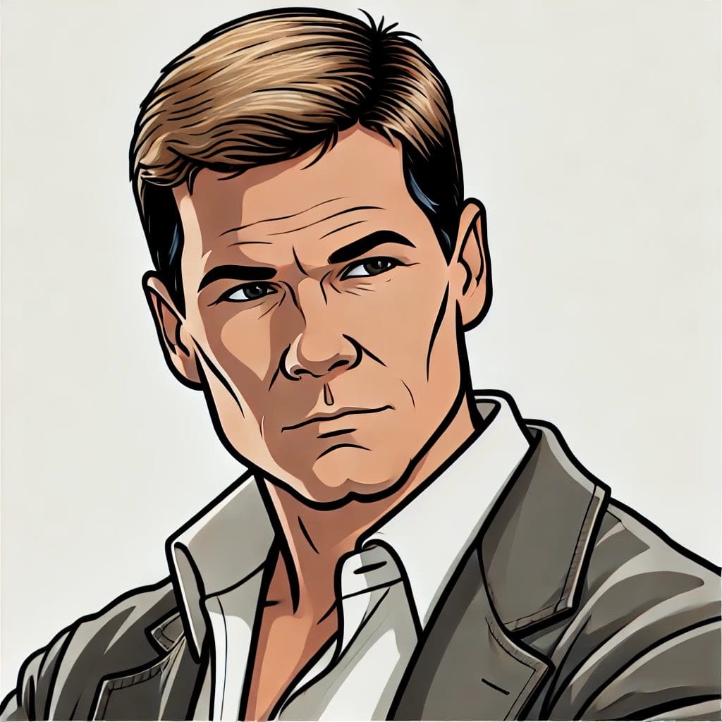 Carson Wells Portrait Cartoon Art