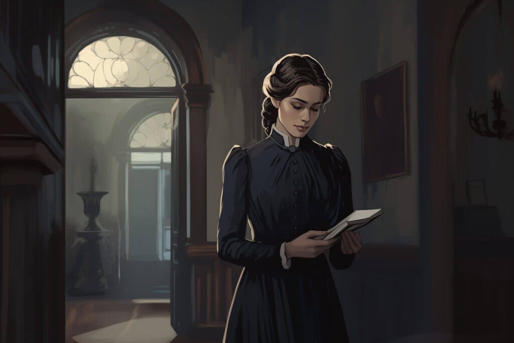 Jane Eyre by Charlotte Brontë book cover illustration