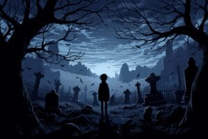 The Graveyard Book by Neil Gaiman Book Illustration Cover