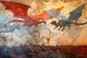 Fire and Blood Review 1 Fire and Blood by George R. R. Martin Digital Art Book Cover