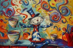 The Cat in the Hat by Dr. Seuss Book Illustration