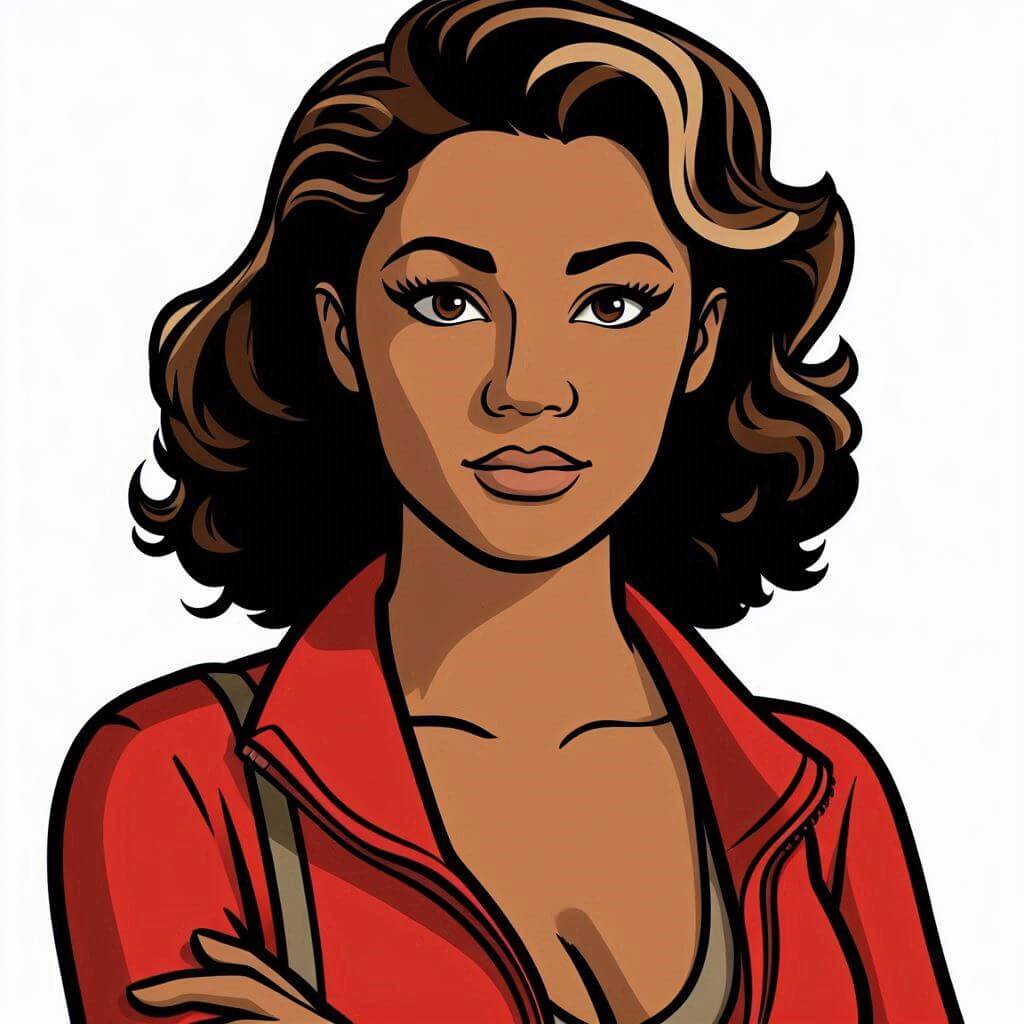 Portrait of Natasha Kingsley Natasha Kingsley Cartoon Portrait Art