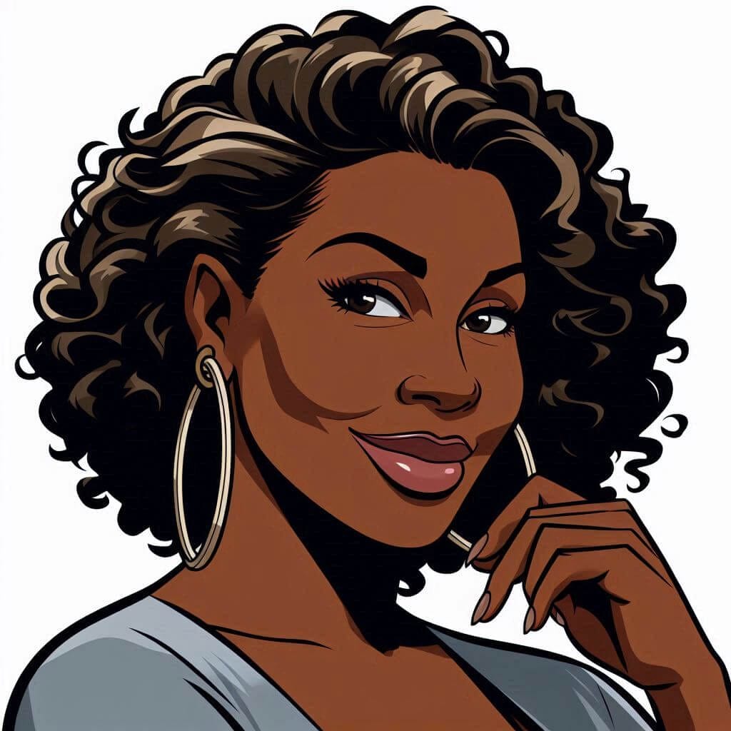 Portrait of Patricia Kingsley Patricia Kingsley Cartoon Portrait Art