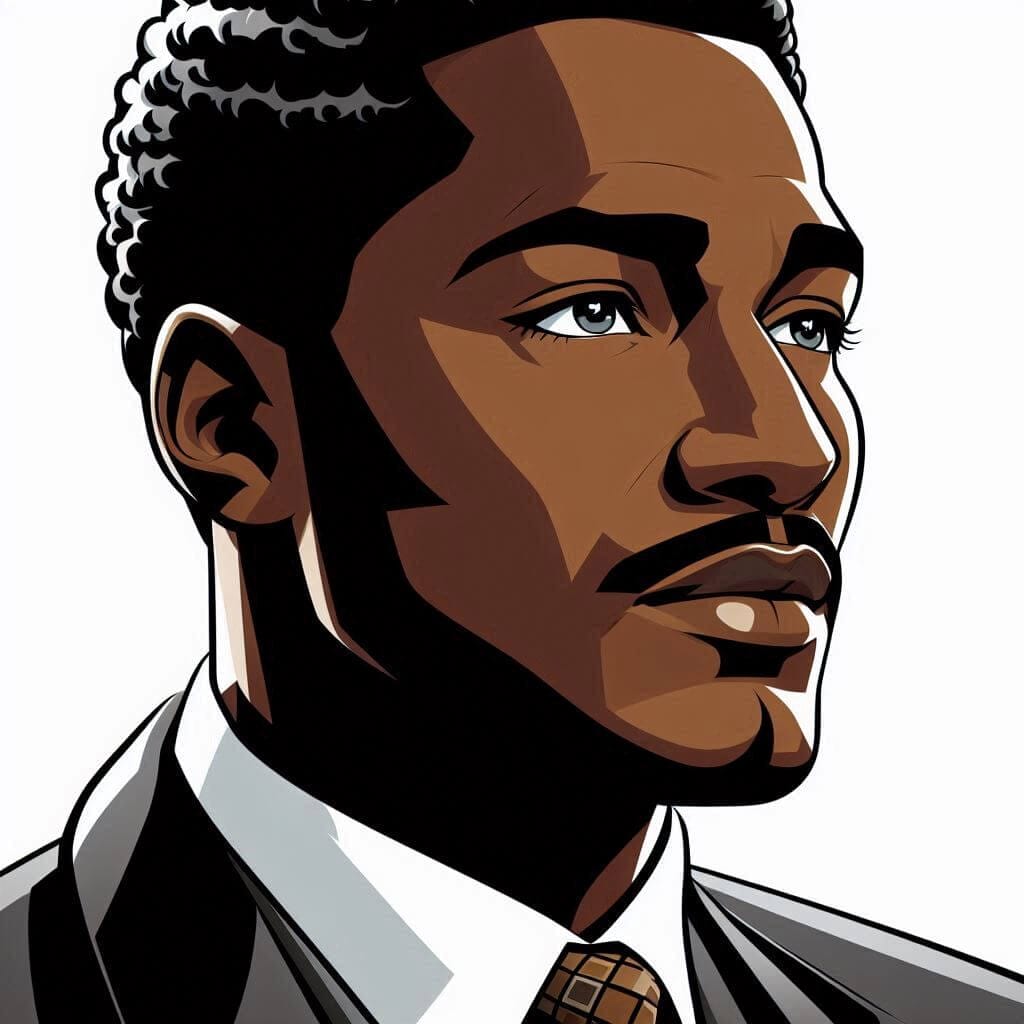 Portrait of Samuel Kingsley Samuel Kingsley Cartoon Portrait Art