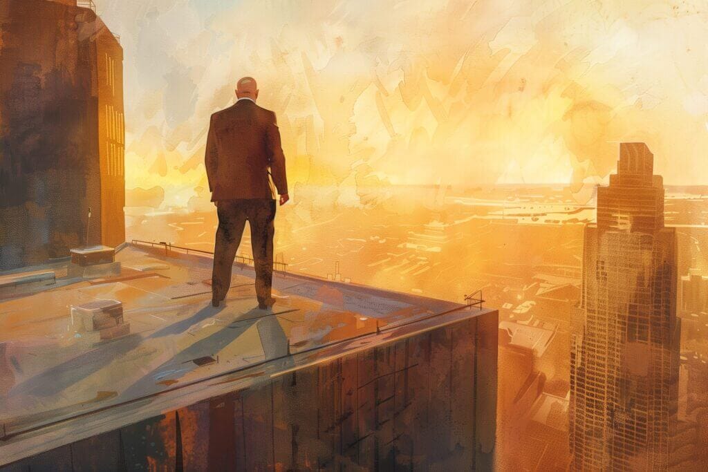 The Fountainhead by Ayn Rand Book Illustration