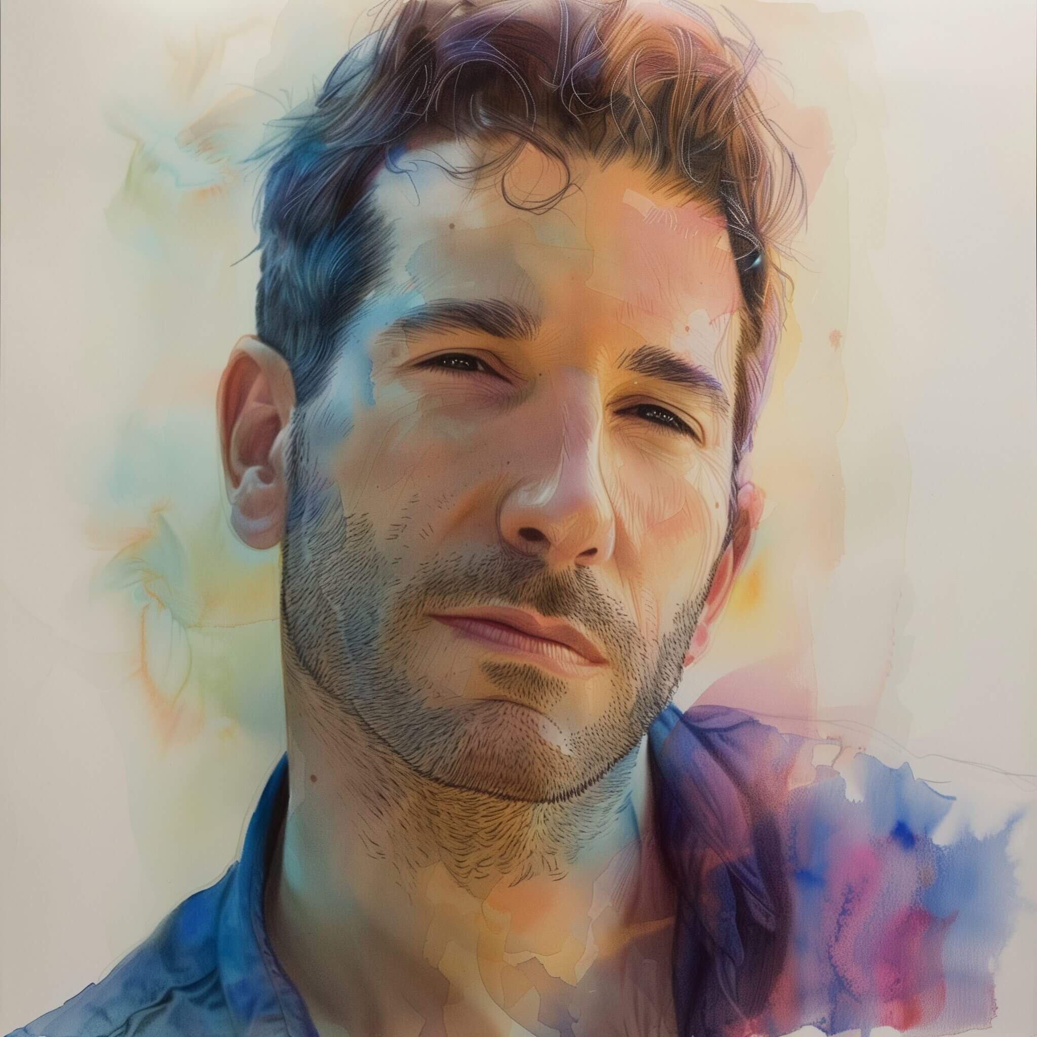 Alex Michaelides Author Portrait Digital Art