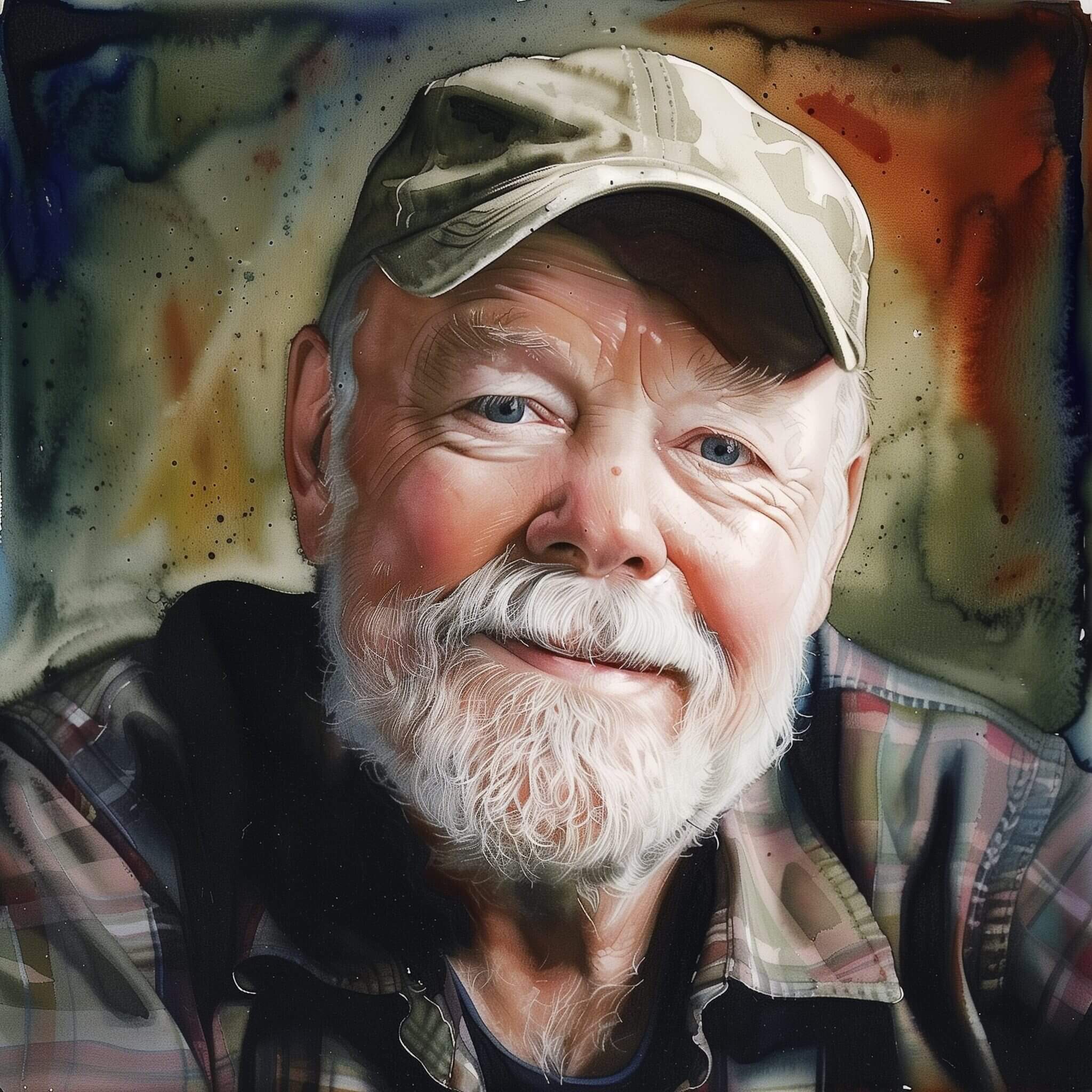 Gary Paulsen Author Portrait Digital Art