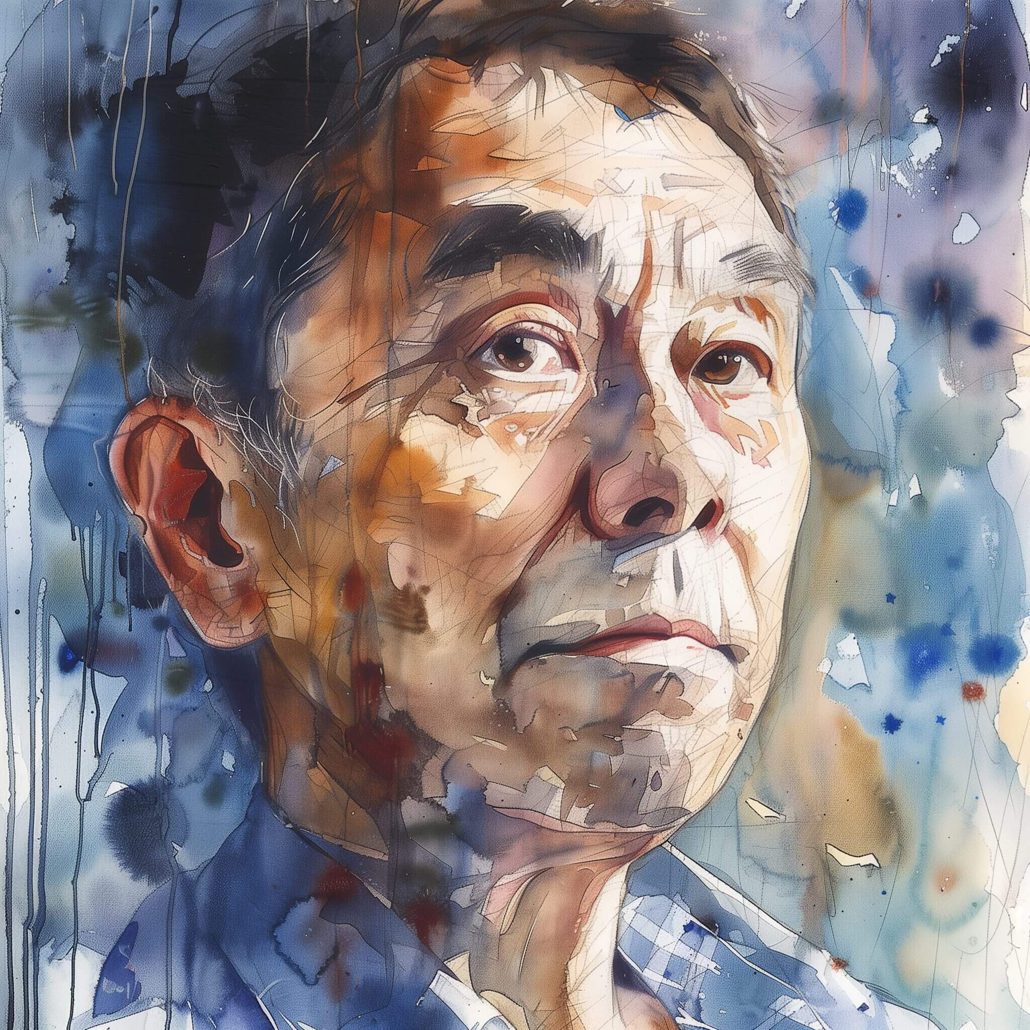 Haruki Murakami Author Portrait Digital Art