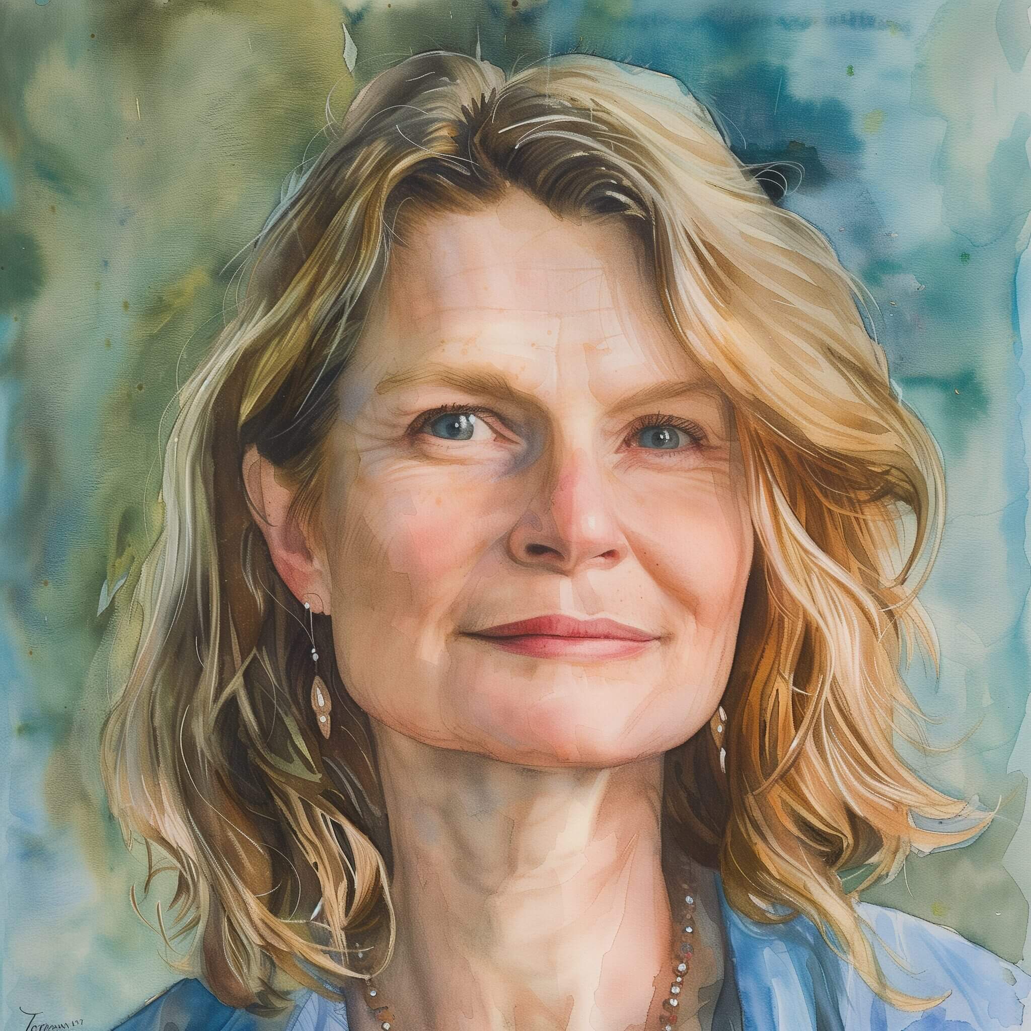 Jennifer Egan Author Portrait Digital Art